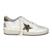 Luipaardprint Leren Sneakers Golden Goose , White , Dames