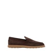 Suède Mocassin met Rubberen Zool Tod's , Brown , Heren