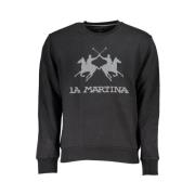 Verfijnde katoenen sweatshirt met ronde hals La Martina , Black , Here...