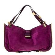 Pre-owned Leather shoulder-bags Jimmy Choo Pre-owned , Purple , Dames