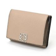 Pre-owned Leather wallets Loewe Pre-owned , Beige , Dames