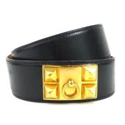 Pre-owned Leather belts Hermès Vintage , Black , Dames