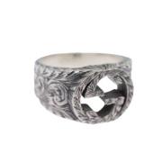 Pre-owned Fabric rings Gucci Vintage , Gray , Dames