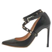 Pre-owned Leather heels Valentino Vintage , Black , Dames