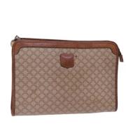 Pre-owned Canvas clutches Celine Vintage , Brown , Dames