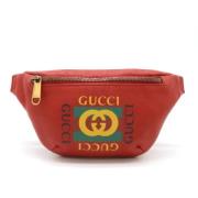 Pre-owned Leather gucci-bags Gucci Vintage , Red , Dames