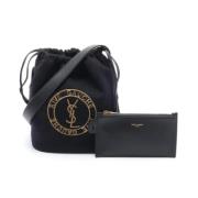 Pre-owned Leather shoulder-bags Yves Saint Laurent Vintage , Black , D...