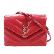 Pre-owned Leather handbags Yves Saint Laurent Vintage , Red , Dames