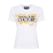 Witte T-shirts en Polos Stijlvol Ontwerp Versace Jeans Couture , White...