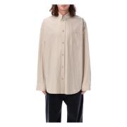 Oversized Shirt in Trendy Stijl Balenciaga , Beige , Heren