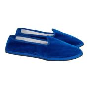 Effen donkerblauwe fluwelen schoenen voor unisex Gallo , Blue , Dames