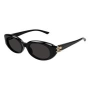 Stijlvolle zonnebril Am0469S Zwart Alexander McQueen , Black , Dames