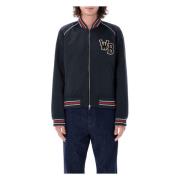 Navy Marvel Varsity Jack Aw24 Wales Bonner , Blue , Heren