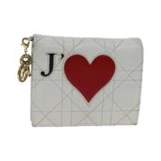 Pre-owned Fabric wallets Dior Vintage , White , Dames