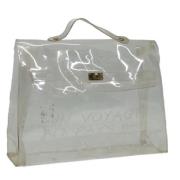 Pre-owned Vinyl handbags Hermès Vintage , White , Dames