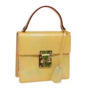 Pre-owned Leather handbags Louis Vuitton Vintage , Yellow , Dames