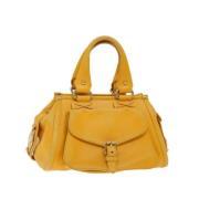 Pre-owned Leather handbags Celine Vintage , Yellow , Dames