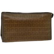 Pre-owned Canvas clutches Fendi Vintage , Brown , Dames