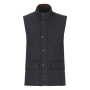 Blauwe Gewatteerde Vest Hoge Hals Mouwloos Barbour , Blue , Heren