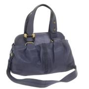 Pre-owned Leather shoulder-bags Bvlgari Vintage , Blue , Dames