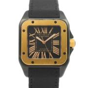 Pre-owned Stainless Steel watches Cartier Vintage , Black , Heren