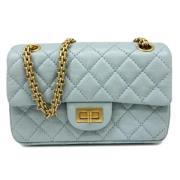 Pre-owned Leather chanel-bags Chanel Vintage , Blue , Dames