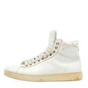 Pre-owned Leather sneakers Tom Ford Pre-owned , White , Dames