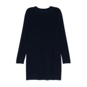 Blauwe Crew Neck Lange Mouw Jurk Norma Kamali , Blue , Dames