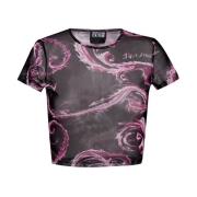 Zwarte T-shirts en Polos Versace Jeans Couture , Black , Dames