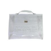 Pre-owned Fabric handbags Hermès Vintage , White , Dames