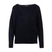 Blauwe Boothals Sweaters NIU , Blue , Dames