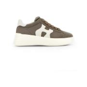 Bruine sneakers met witte zool Hogan , Brown , Dames