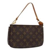 Pre-owned Canvas pouches Louis Vuitton Vintage , Brown , Dames