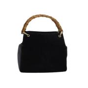 Pre-owned Suede handbags Gucci Vintage , Black , Dames