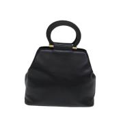 Pre-owned Leather handbags Celine Vintage , Black , Dames