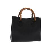 Pre-owned Leather handbags Gucci Vintage , Black , Dames