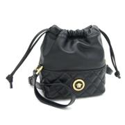 Pre-owned Leather shoulder-bags Versace Pre-owned , Black , Dames