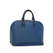 Pre-owned Leather handbags Louis Vuitton Vintage , Blue , Dames