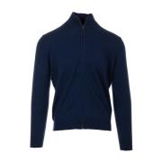 Blauwe Zip Trui Kangra , Blue , Heren