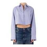 Hemelsblauwe Koffie Overhemd Acne Studios , Blue , Dames