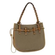 Pre-owned Canvas handbags Gucci Vintage , Beige , Dames