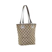 Pre-owned Canvas gucci-bags Gucci Vintage , Beige , Dames