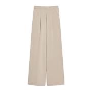 Vloeibare Jersey Technische Broek met Zijzakken Max Mara , Beige , Dam...