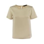 Stijlvol T-shirt voor mannen Max Mara , Beige , Dames