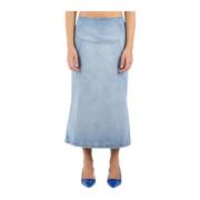 Denim Rok Gemaakt in Italië Dries Van Noten , Blue , Dames