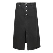 Denim Rok Tennessee Zwart Gewassen A.p.c. , Black , Dames