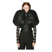 Gewatteerd vest met sjaalkraag Rick Owens , Black , Dames