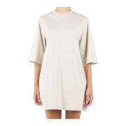 Katoenen Jurk in Krijtkleur MM6 Maison Margiela , White , Dames