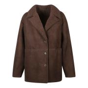 Shearling Winterjas Loulou Studio , Brown , Dames