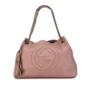 Pre-owned Leather gucci-bags Gucci Vintage , Pink , Dames